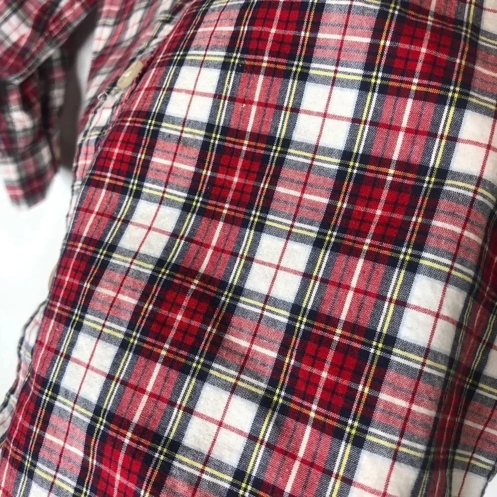 Osh Kosh B’Gosh Red White Plaid Shirt Holiday